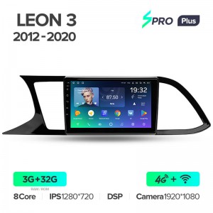 Штатная магнитола для Seat Leon 3 2012-2020 Teyes SPRO+(3/32) (Android 10)  (8 ЯДЕР, DSP, 4G)