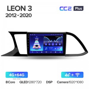Штатная магнитола для Seat Leon 3 2012-2020 Teyes СС2+(4/64) (Android 10)  (8 ЯДЕР, DSP, 4G)