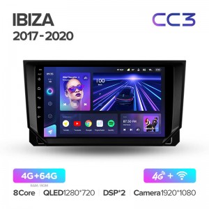 Штатная магнитола для Seat Ibiza 2017-2020 Teyes СС3 (4/64) (Android 10)  (8 ЯДЕР, DSP, 4G)