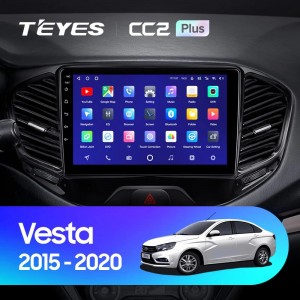 Штатная магнитола для Lada Vesta  Teyes CC2+ PLUS (6/128) (Android 10) (8 ЯДЕР, DSP, 4G)