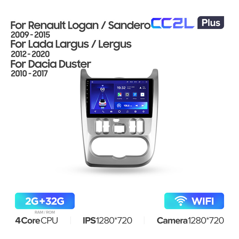 Штатная магнитола для Lada Largus (2012-2020) Teyes CC2L+ PLUS (2/32) (Android 8)