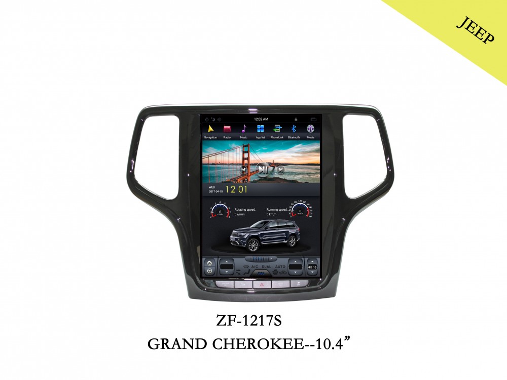Штатная магнитола для Jeep Grand Cherokke (2013+) Carmedia ZF-1217B-DSP (6 ЯДЕР,DSP)