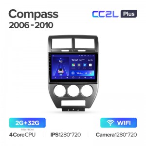 Штатная магнитола для Jeep Compass 1 MK 2006-2010 Teyes CC2L+(2/32) (Android 8)