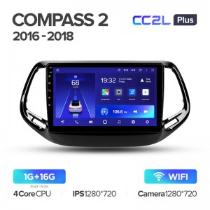 Штатная магнитола для Jeep Compass 2 MP 2016-2018 Teyes CC2L+(1/16) (Android 8)