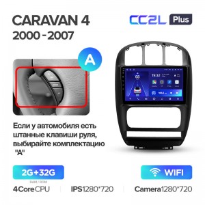 Штатная магнитола для Dodge Caravan 4  Teyes CC2L+(2/32) (Android 8)