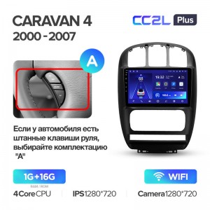 Штатная магнитола для Dodge Caravan 4  Teyes CC2L+(1/16) (Android 8)