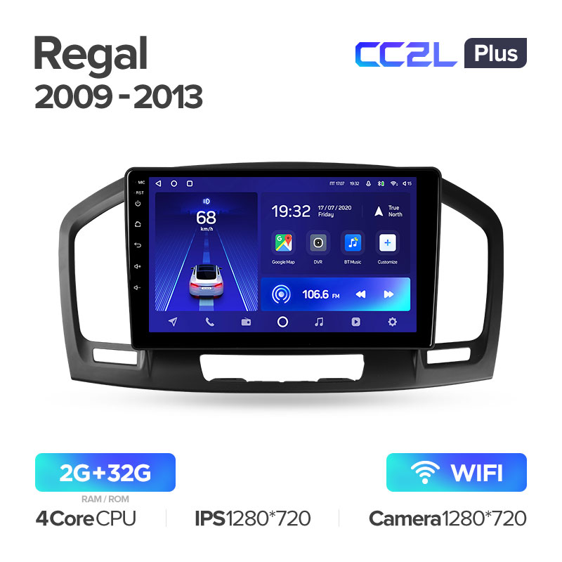 Штатная магнитола для Buick Regal 2009-2013 Teyes CC2L+(2/32) (Android 8)