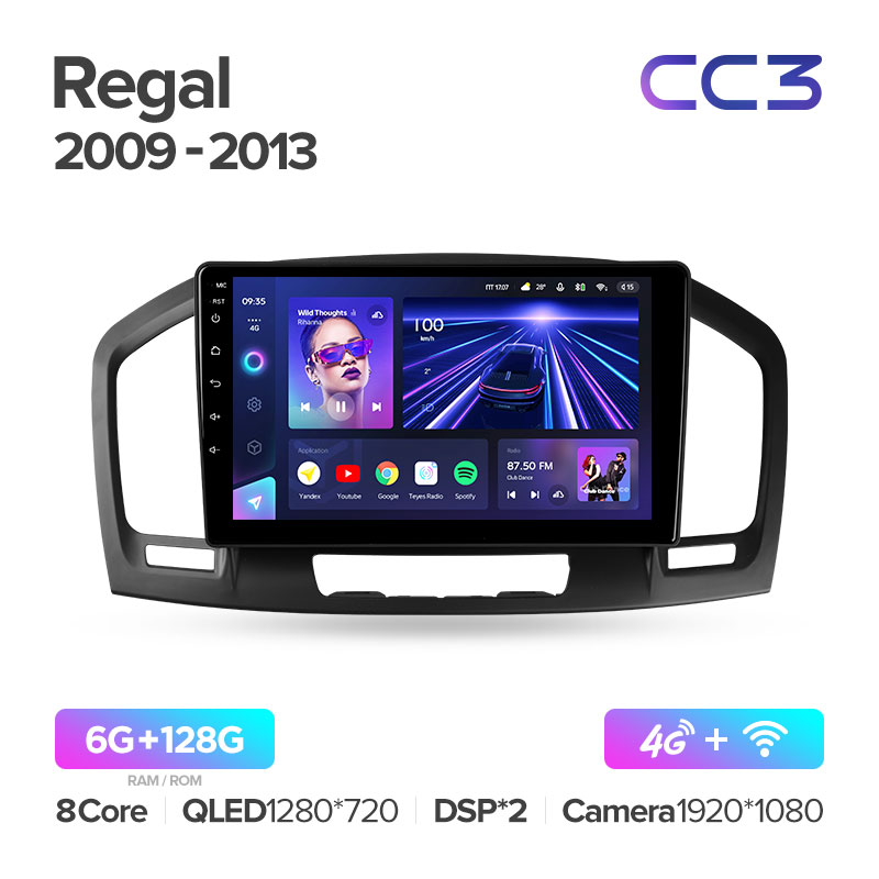 Штатная магнитола для Buick Regal 2009-2013 Teyes СС3 (6/128) (Android 10)  (8 ЯДЕР, DSP, 4G)