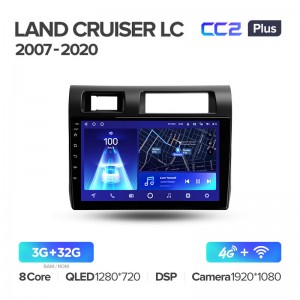 Штатная магнитола для Land Cruiser 70 2007-2020 Teyes СС2+(3/32) (Android 10)  (8 ЯДЕР, DSP, 4G)