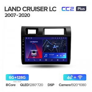 Штатная магнитола для Land Cruiser 70 2007-2020 Teyes СС2+(6/128) (Android 10)  (8 ЯДЕР, DSP, 4G)