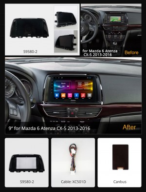 Штатная магнитола для MAZDA Mazda6 2012-2014 Carmedia OL-9580 OL-9009-2D-F