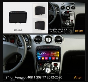 Штатная магнитола для PEUGEOT Peugeot 408 2012+ Carmedia OL-9961 OL-9009-2D-D