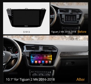 Штатная магнитола для VW Tiguan 2016+ Carmedia OL-1913 OL-1010-2D-K2