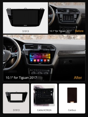 Штатная магнитола для VW Tiguan 2016+ Carmedia OL-1913 OL-1010-2D-P