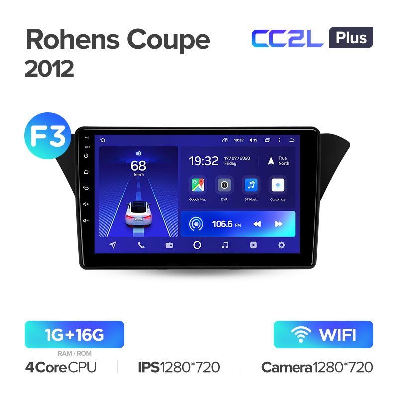 Штатная магнитола Teyes CC2L+ PLUS 1/16 для Hyundai Rohens Coupe (9") (Android 8)