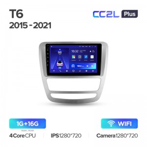 Штатная магнитола Teyes CC2L+ PLUS 1/16 для JAC T6 (2015-2021) (9") (Android 8)