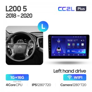 Штатная магнитола Teyes CC2L+ PLUS 1/16 для Mitsubishi L200 5 (2018-2020) (9") (Android 8)