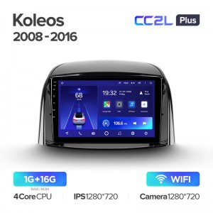Штатная магнитола Teyes CC2L+ PLUS 1/16 для Renault Koleos (2008-2016) (9") (Android 8)