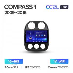 Штатная магнитола Teyes CC2L+ PLUS 1/16 для Jeep Compass 1 (2009-2015) (10") (Android 8)