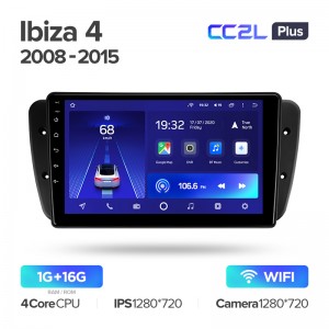 Штатная магнитола Teyes CC2L+ PLUS 1/16 для SEAT Ibiza 4 IV 6J (2008-2015) (9") (Android 8)