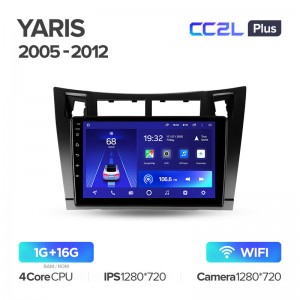 Штатная магнитола Teyes CC2L+ PLUS 1/16 для Toyota Yaris (2005-2012) (9") (Android 8)