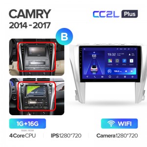 Штатная магнитола Teyes CC2L+ PLUS 1/16 для Toyota Camry 7 (2014-2017) (10") (Android 8)