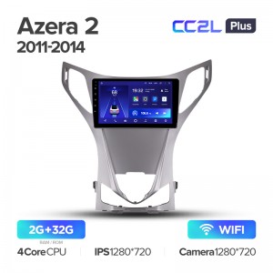 Штатная магнитола Teyes CC2L+ PLUS 2/32 для Hyundai Azera II (2011-2014) (9") (Android 8)