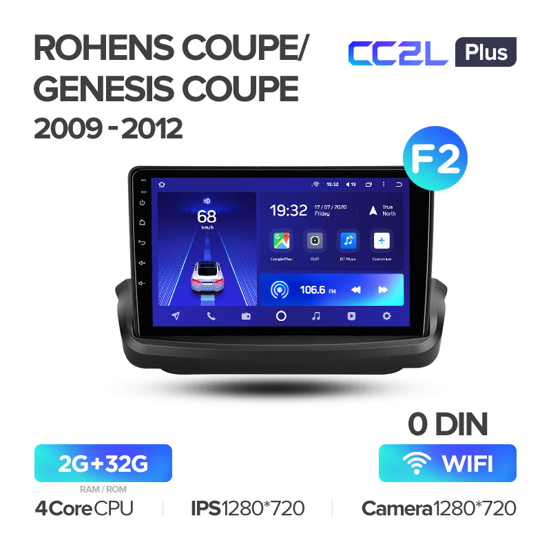 Штатная магнитола Teyes CC2L+ PLUS 2/32 для Hyundai Rohens, Genesis (09-12) (9") (Android 8)