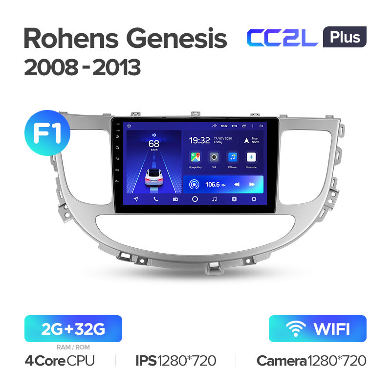 Штатная магнитола Teyes CC2L+ PLUS 2/32 для Hyundai Rohens Genesis (2008-2013) (9") (Android 8)