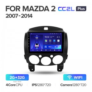 Штатная магнитола Teyes CC2L+ PLUS 2/32 для Mazda 2 (2007-2014) (9") (Android 8)