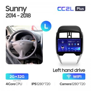 Штатная магнитола Teyes CC2L+ PLUS 2/32 для Nissan Sunny (2014-2018) (10") (Android 8)