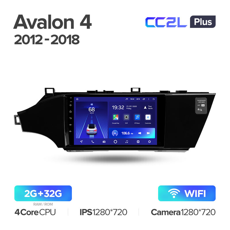 Штатная магнитола Teyes CC2L+ PLUS 2/32 для Toyota Avalon IV XX40 (2012-2018) (9") (Android 8)