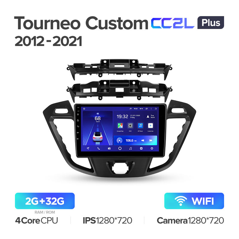 Штатная магнитола Teyes CC2L+ PLUS 2/32 для Ford Tourneo Custom (2012-2021) (9") (Android 8)