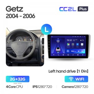 Штатная магнитола Teyes CC2L+ PLUS 2/32 для Hyundai Getz 1 (2004-2006) (9") (Android 8)