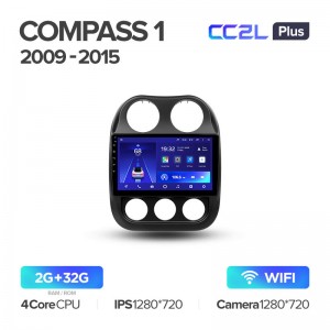 Штатная магнитола Teyes CC2L+ PLUS 2/32 для Jeep Compass 1 (2009-2015) (10") (Android 8)