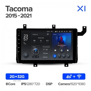 Штатная магнитола Teyes X1 для Toyota Tacoma N300 (2015-2021) (9") (And.10,8 ядер,4G)
