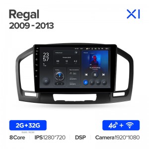 Штатная магнитола Teyes X1 для Buick Regal (2009-2013) (9") (And.10,8 ядер,4G)