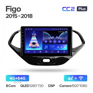 Штатная магнитола Teyes CC2+ PLUS 4/64 для Ford Figo (2015-2018) (9") (And.10,DSP,IPS)