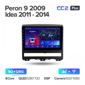 Штатная магнитола CC2+ PLUS 6/128 для Fiat Peron, Idea (2011-2014) (9") (And.10,DSP,IPS)