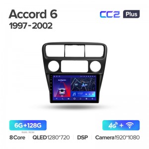 Штатная магнитола CC2+ PLUS 6/128 для Honda Accord 6 (1997-2002) (9") (And.10,DSP,IPS)