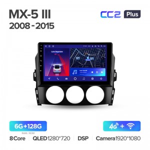 Штатная магнитола CC2+ PLUS 6/128 для Mazda MX-5 III 3 NC (2008-2015) (9") (And.10,DSP,IPS)