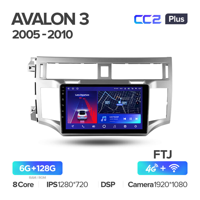 Штатная магнитола CC2+ PLUS 6/128 для Toyota Avalon 3 (2005-2010) (9") (And.10,DSP,IPS)