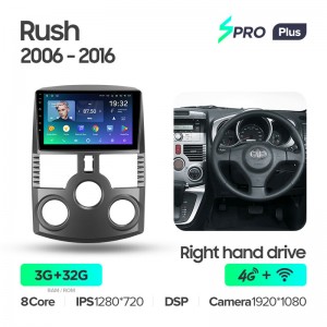 Штатная магнитола Teyes SPRO+ PLUS 3/32 для Toyota Rush J200 (06-16) Right (9")  (And.10,DSP,IPS)